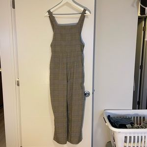 Plaid overalls